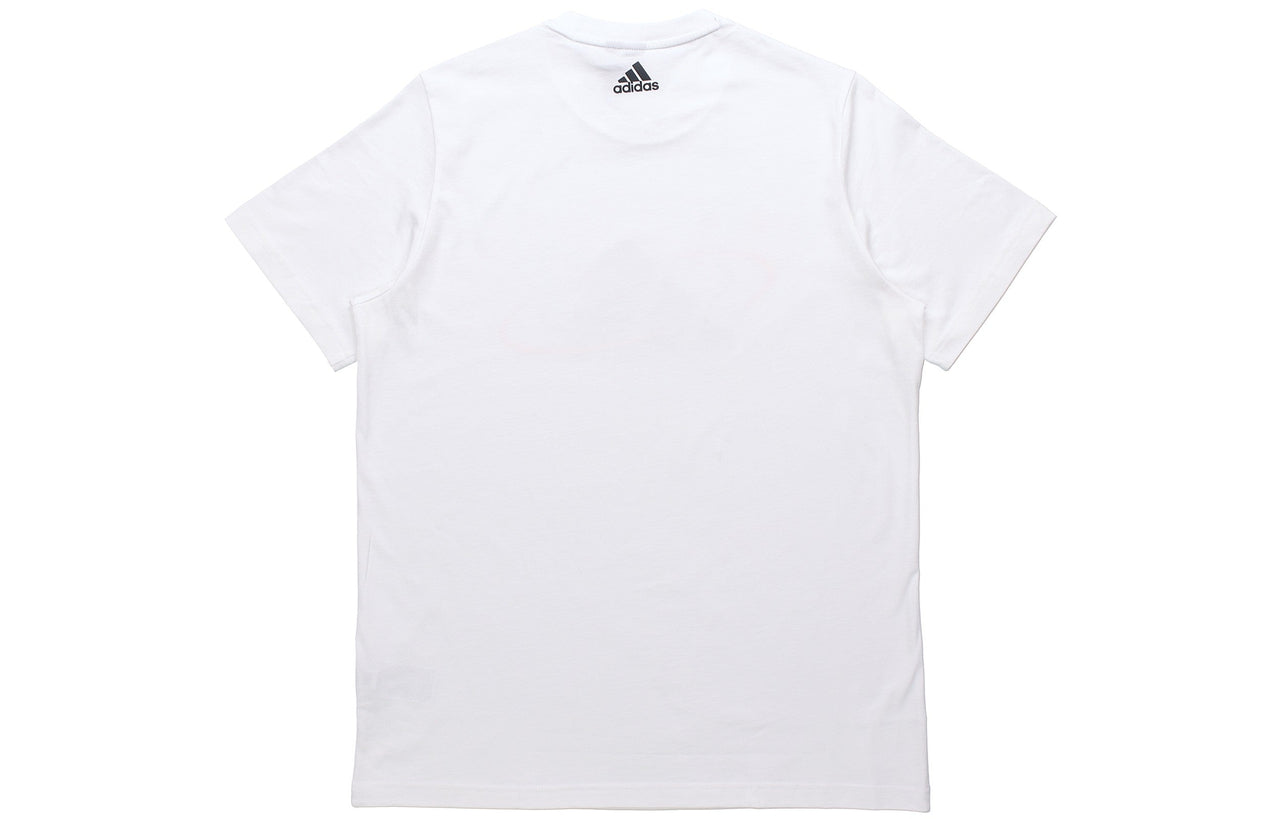 adidas Ub Gfx T Bos Logo Printing Sports Round Neck Short Sleeve White GP0857