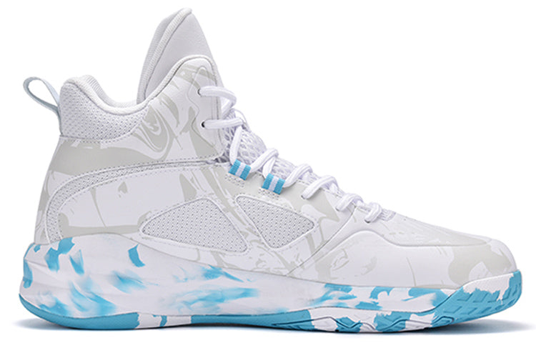 ANTA Badao Basketball High Top Shoes 'White Blue' 112141649S-3