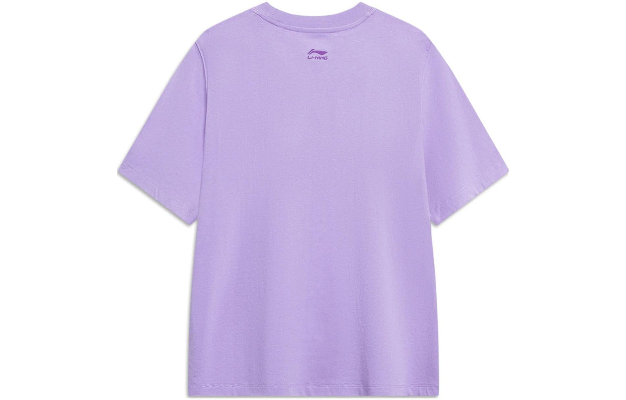 (WMNS) Li-Ning Have A Summer Day Graphic T-shirt 'Purple' AHST192-1