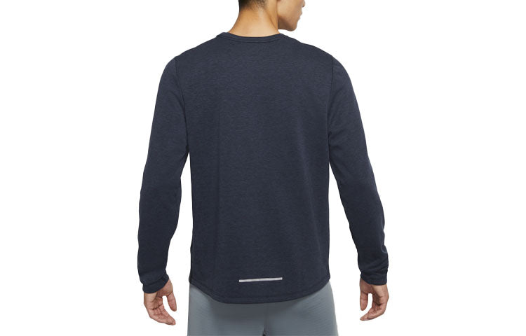 Nike MENS Dri-FIT Heritage Running Sports Printed Crew Neck Blue Dark blue DA3052-011