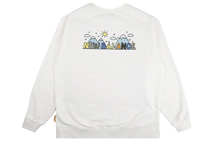 New Balance x JHI Crossover Cartoon Printing Casual Round Neck Pullover White NCA89073-IV
