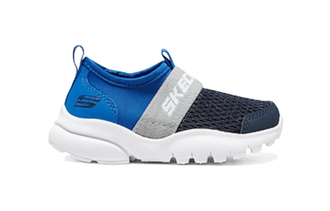 (GS) Skechers Slip-On Sport Shoes 'Black Grey Blue' 405215N-NVBL