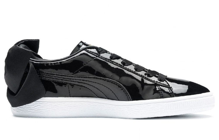 (WMNS) PUMA Basket Bow Patent 'Black' 368118-01