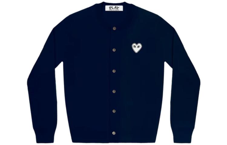 (WMNS) COMME des GARCONS PLAY Cardigan White heart 'Navy' AZ-N061-051-2