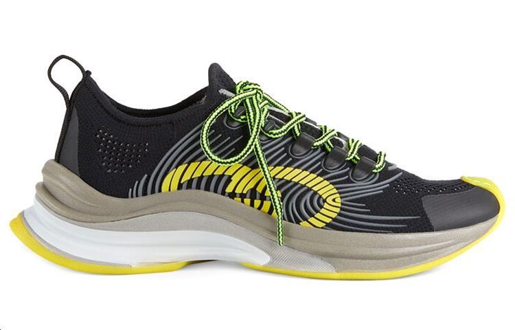 (WMNS) Gucci Run sneaker 'Black Yellow Beige' 680939-USM10-8480
