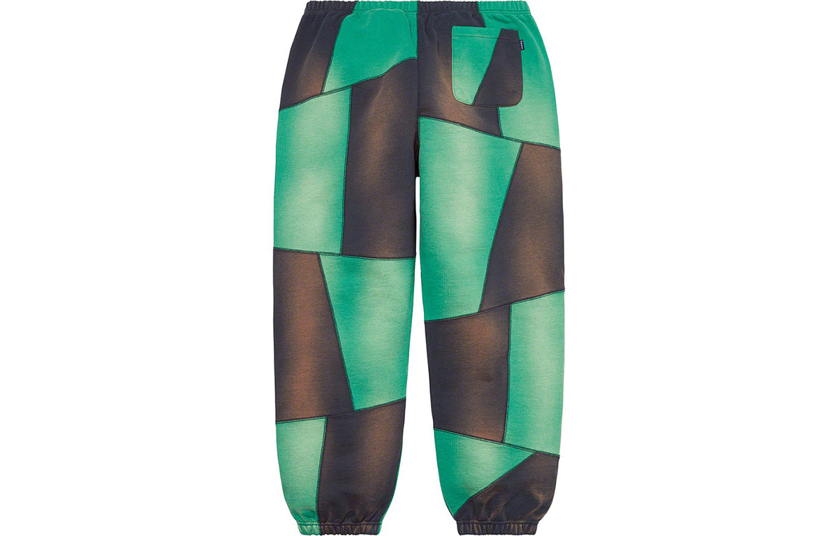 Supreme Patchwork Sweatpants 'Green Black' SUP-FW20-141