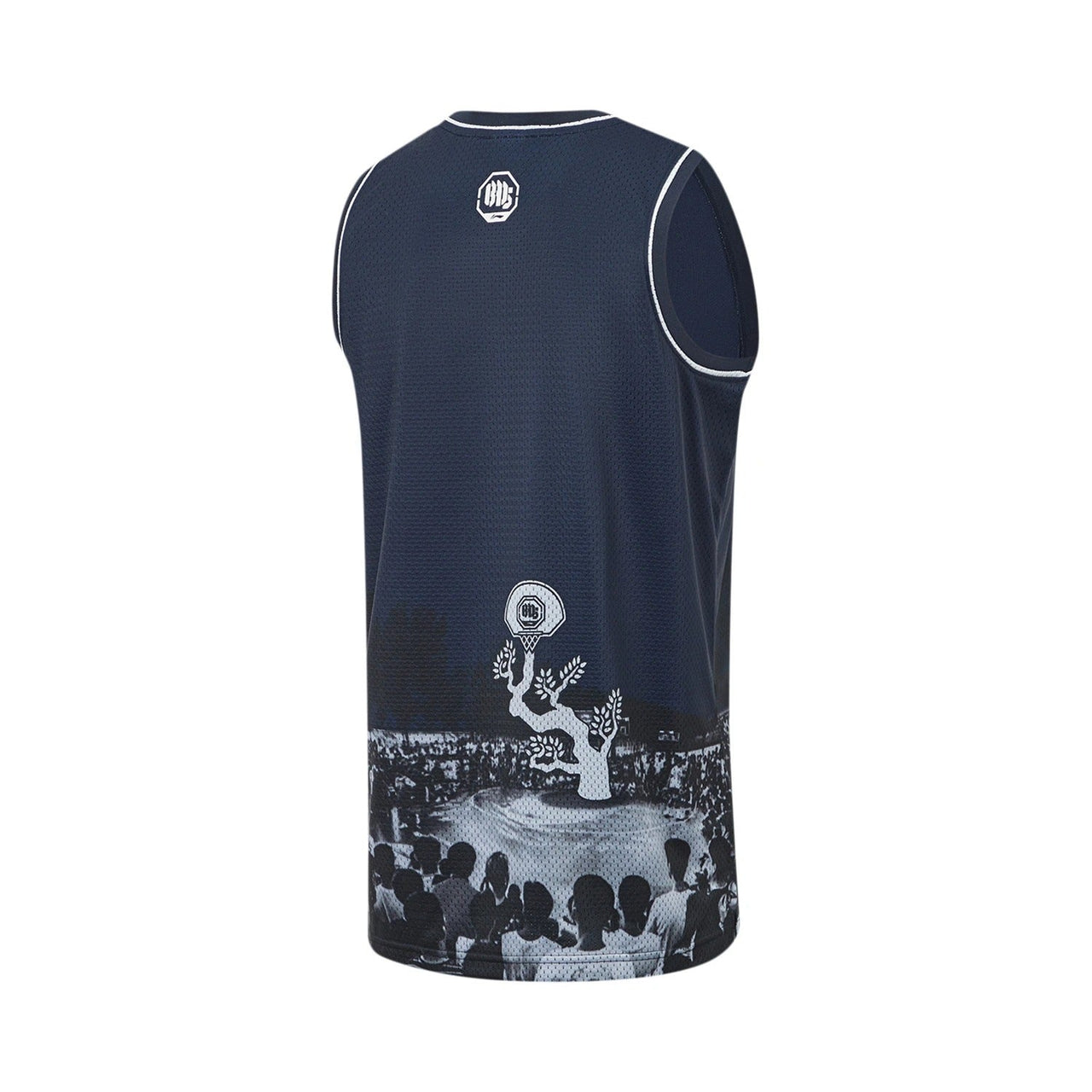 Li-Ning BadFive Graphic Basketball Jersey 'Midnight Navy' AAYT523-3