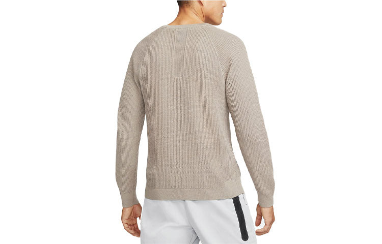 Men's Nike Round Neck Long Sleeves Casual Sports Pullover Brown DN3618-087