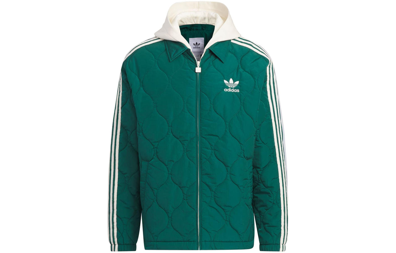 adidas Originals Classic Sport Jacket Asia Sizing 'Green White' IW6285
