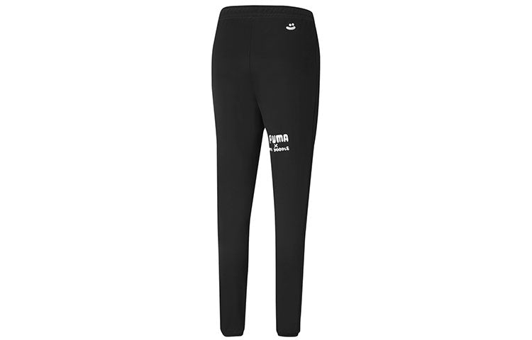 (WMNS) PUMA x MR. DOODLE Logo Printing Sweatpants Black 598655-01