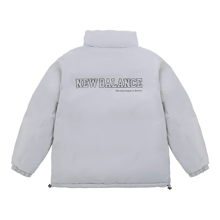 New Balance Logo Warm Down Jacket 'Grey Khaki' 5PC44273-BEI