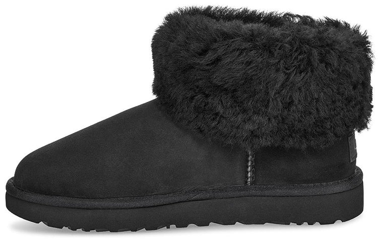 (WMNS) UGG Classic Mini Fluff Fleece Lined Black 1106757-BLK