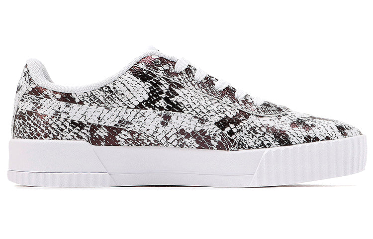 (WMNS) PUMA Carina Reptile Casual Shoes For Black/White 382506-01