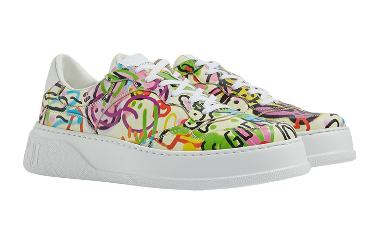 (WMNS) Gucci Chunky B GG Graffiti Print Sneakers 'White Multi' 727832-AABKS-9250