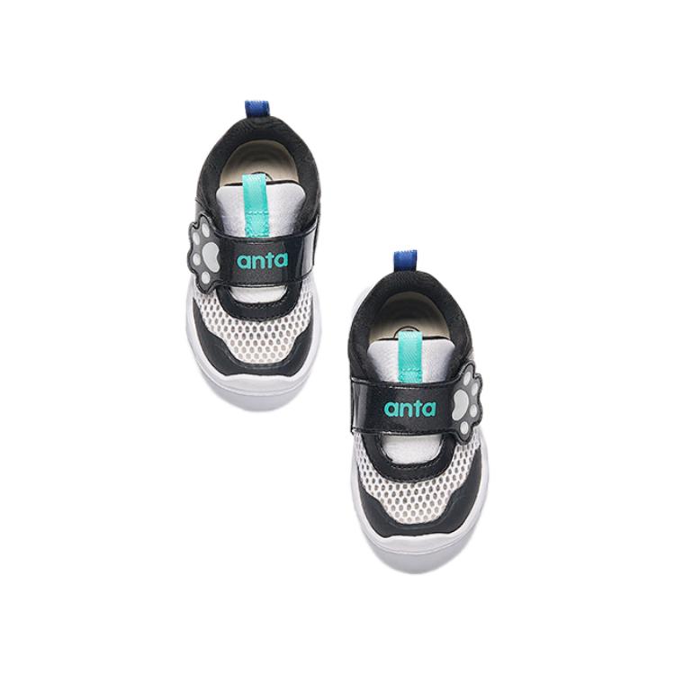 (TD) ANTA Baby Walking Shoes 'White Black Teal' A312420021-1