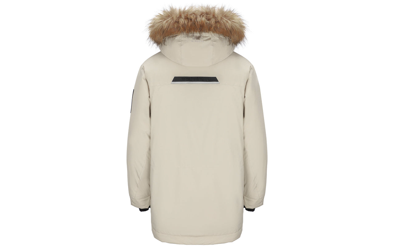 New Balance Warm Hooded Down Jacket 'White' 5PB42201-DB