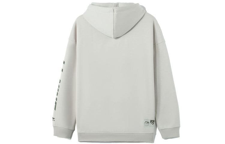 Li-Ning Sports Living Series Fleece Lined Stay Warm Loose Pullover Hoodie 'Grey' AWDR857-8