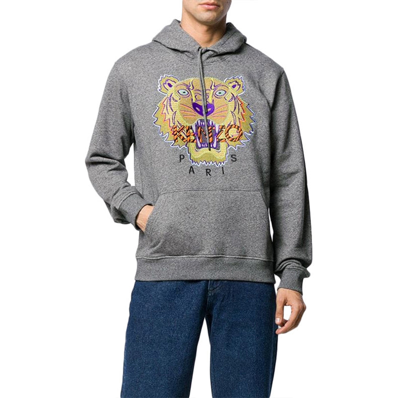 KENZO Tiger Head Pattern Hoodie 'Grey' F965SW4184XK-98