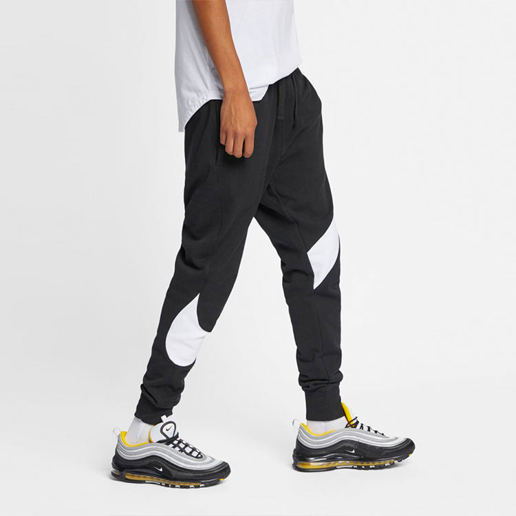 Nike Big Swoosh Black White Large Sports Pants Black AR3087-010