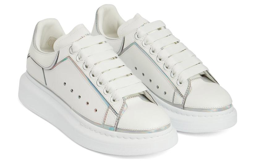 (WMNS) Alexander McQueen Oversized Sneakers 'White Silver' 708750WIBNV9989