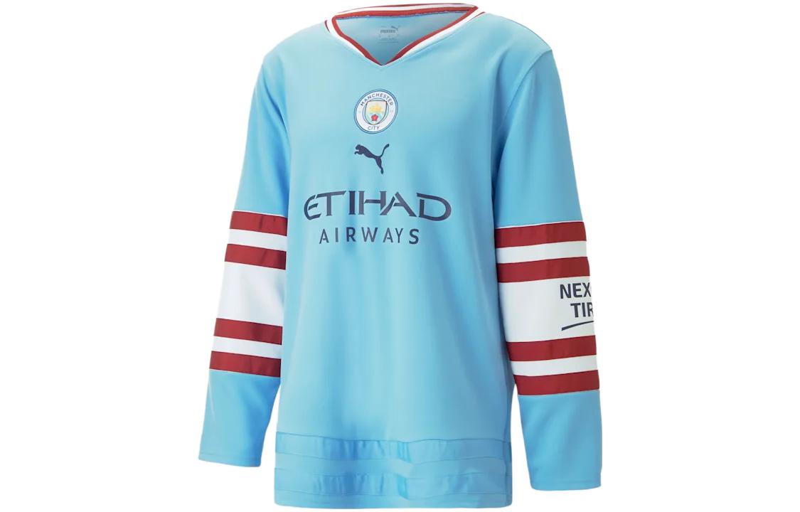 PUMA Manchester City Oversize Winter Long Sleeves Jersey 'Blue' 769465-01