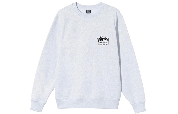 Stussy Alphabet Round Neck Long Sleeves Unisex Gray 3913613