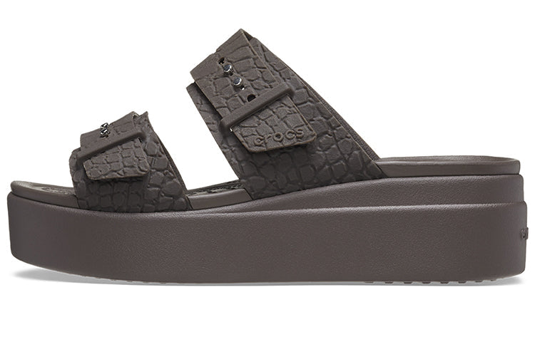 (WMNS) Crocs 2 Straps Brooklyn 'Brown' 208667-206