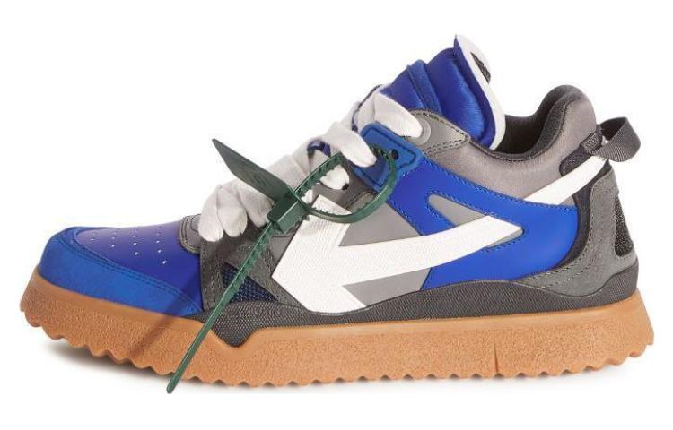 Off-White Sponge Mid-Top Sneakers 'Blue White Grey Tan' OMIA234F23LEA0026901