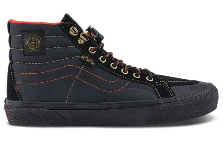 Vans Skate Sk8-Hi Reissue x Spitfire Wheels 'Black Flame' VN000D1EBFM