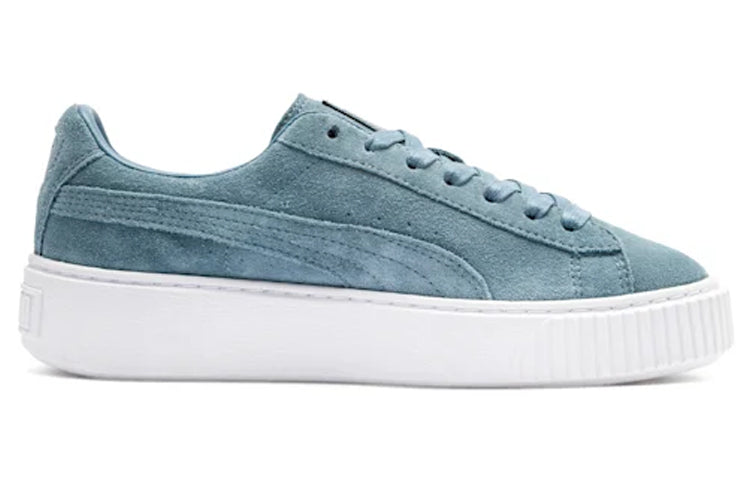 (WMNS) PUMA Suede Platform Blue 362223-13