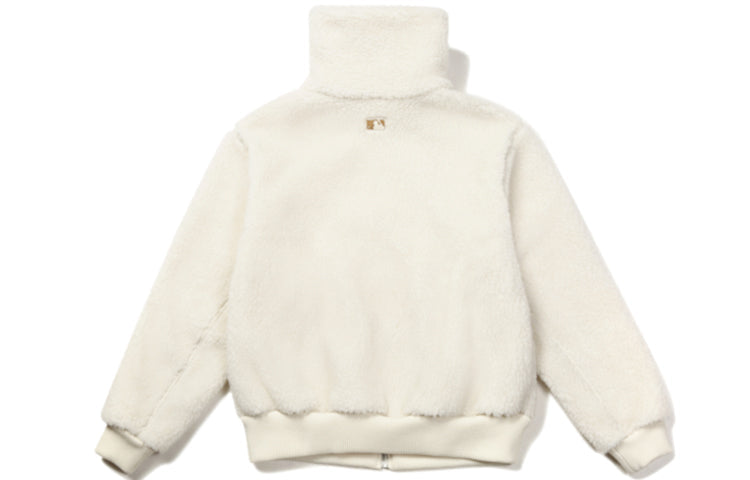 MLB New York Yankees Lambs Wool Jacket Unisex White 31JPF4061-50I