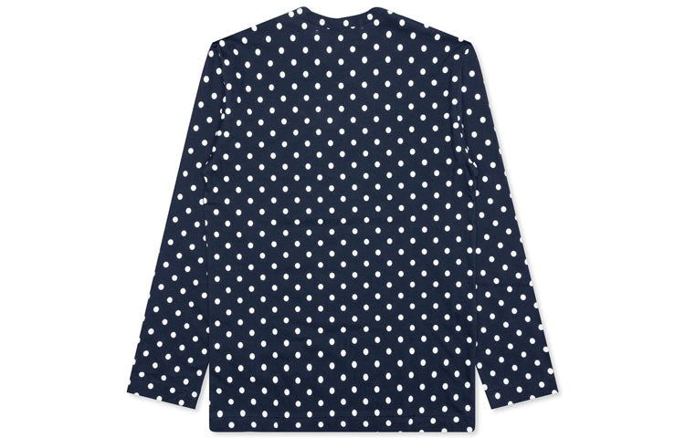 COMME des GARCONS PLAY Polka dots Printing Long Sleeves Tee 'Blue' AZ-T166-051-2