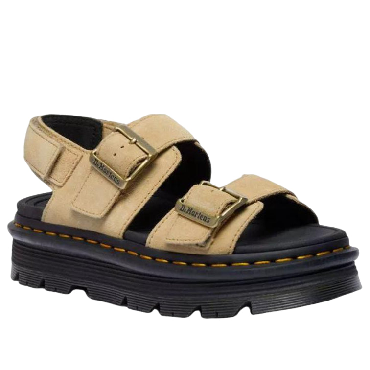 (WMNS) Dr. Martens Zebzag Suede Platform Sandals 'Savannah Tan' 42689200