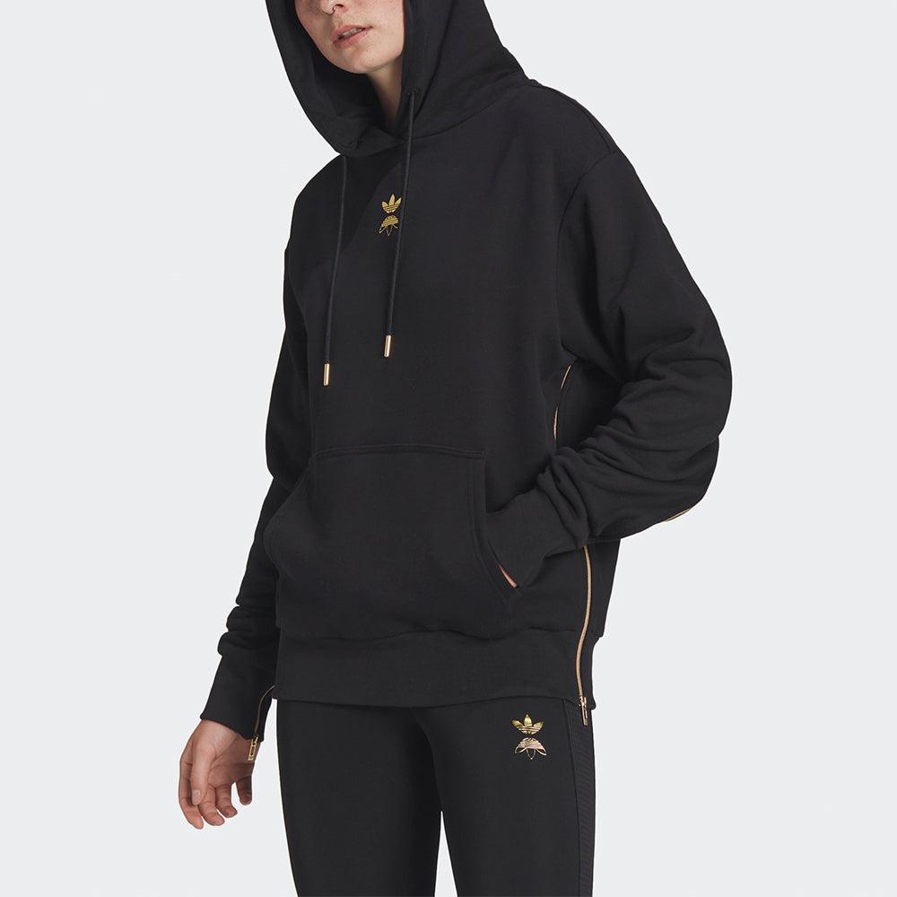 (WMNS) adidas Logo Hoodie 'Black' HG6654