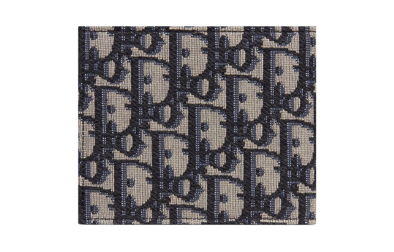 DIOR Compact Wallet 'Beige Black Oblique Jacquard' 2OBBH027YSE-H05E