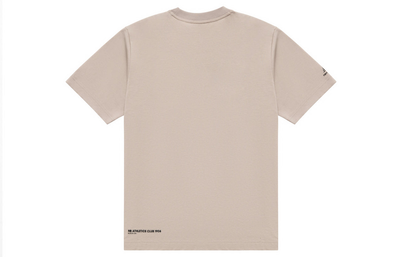 New Balance Logo Print Tee 'Beige Black' 5ED12093-LBE