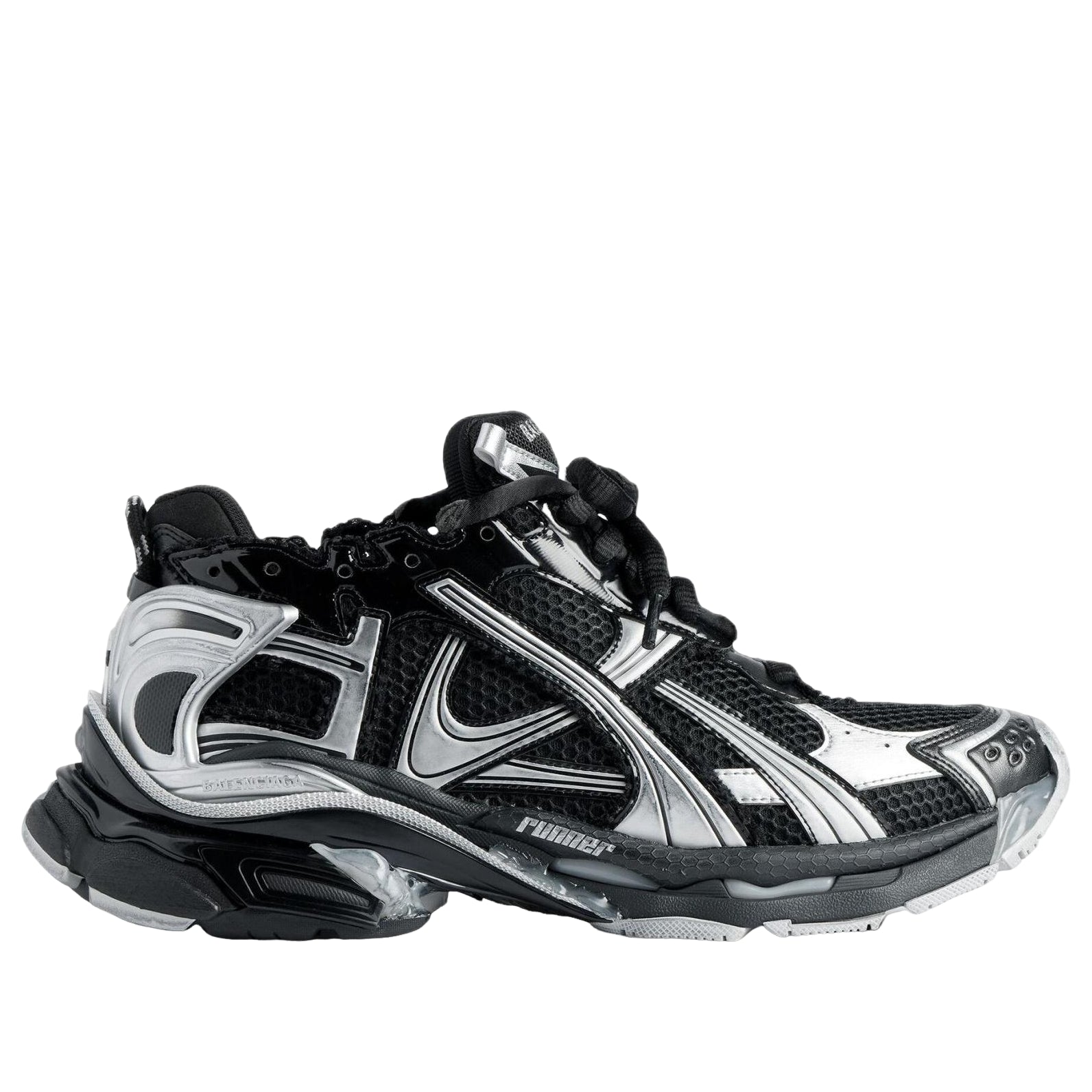 (WMNS) Balenciaga Runner Sneaker 'Black Silver' 772767W3RMU1100