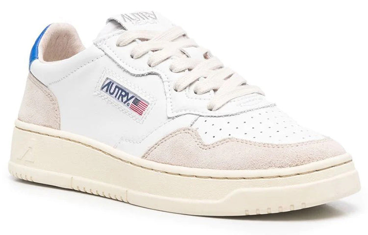 (WMNS) AUTRY Medalist Low Leather and Suede 'White Beige Blue' AULW-LS49