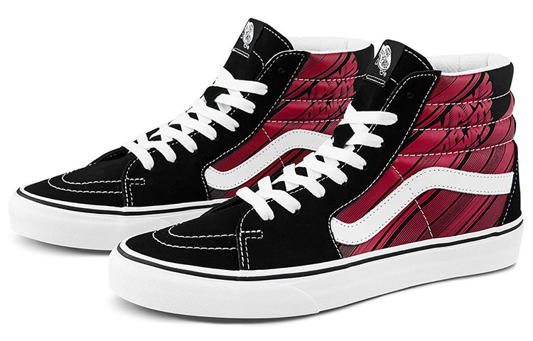 Vans SK8-Hi Retro Casual Skate Shoes Unisex Black Red VN0A4U3C2C5