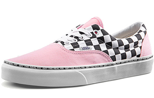 Vans Era Retro Casual Skate Shoes Unisex Pink Grid VN0A38FRTO1