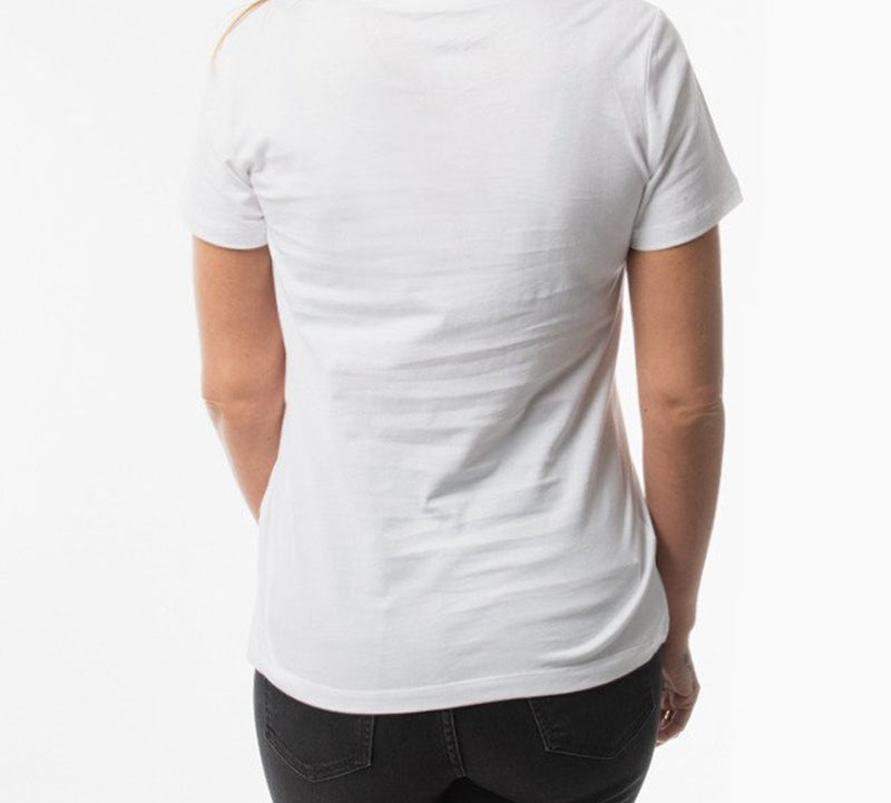 (WMNS) Converse All Star Round Neck Short Sleeve White 10017759-A04