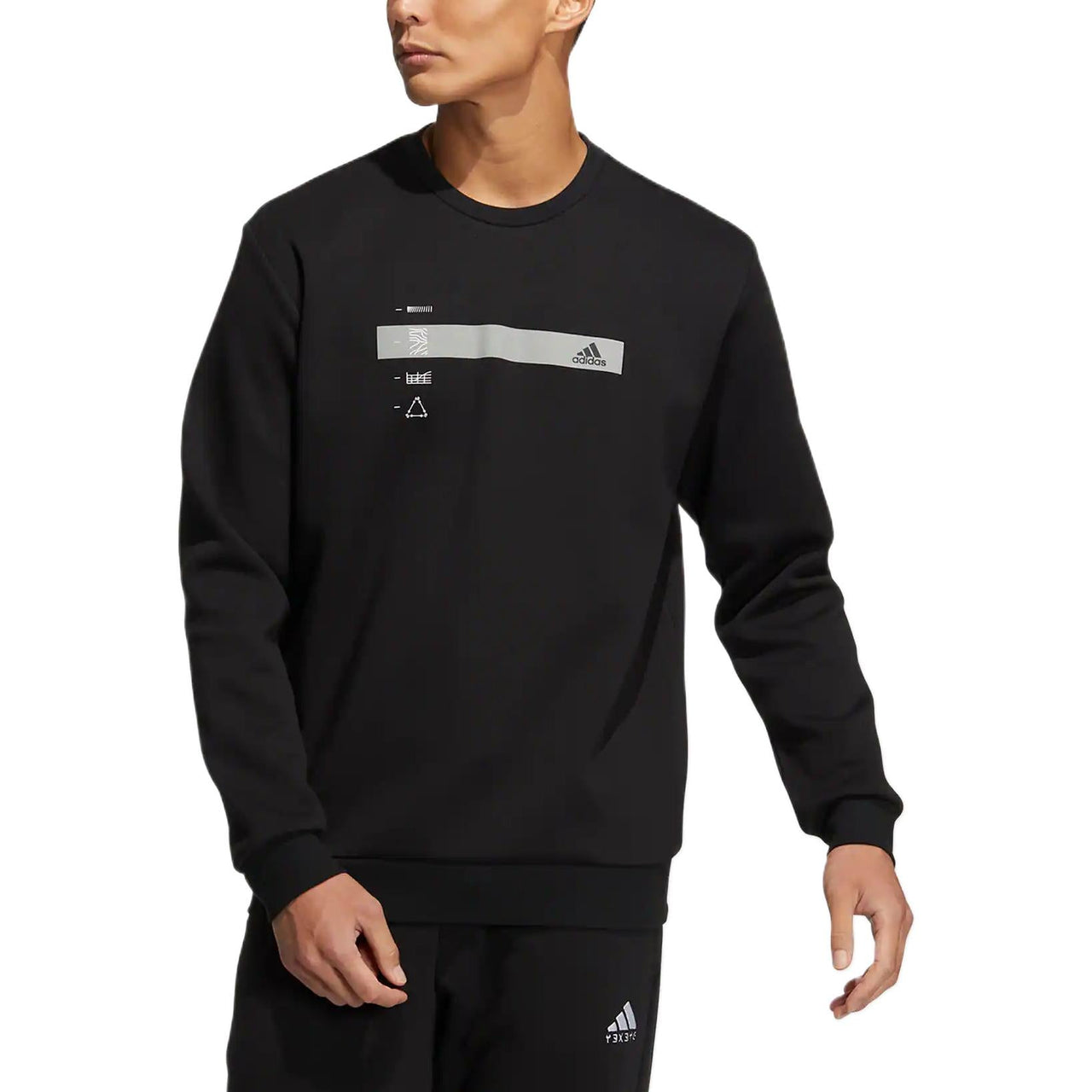 adidas Classic Gfx Crew Sweatshirt 'Black' HN9019