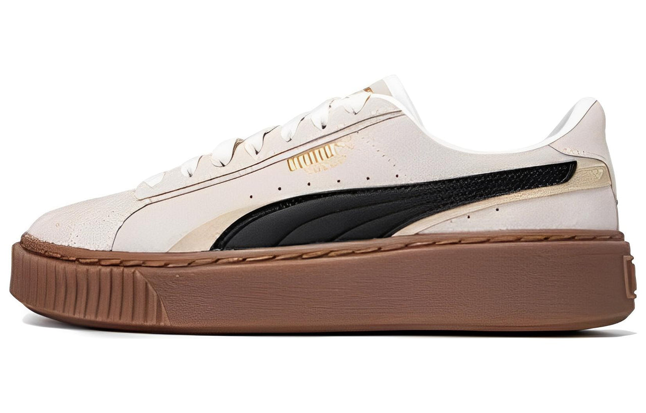 (WMNS) PUMA Platform Skate Shoes 'Cream Black Brown' 395225-03