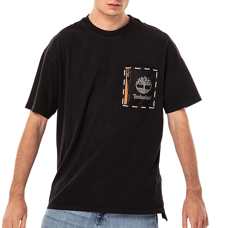 Men's Timberland Casual Loose Round Neck Short Sleeve Black A22SN001