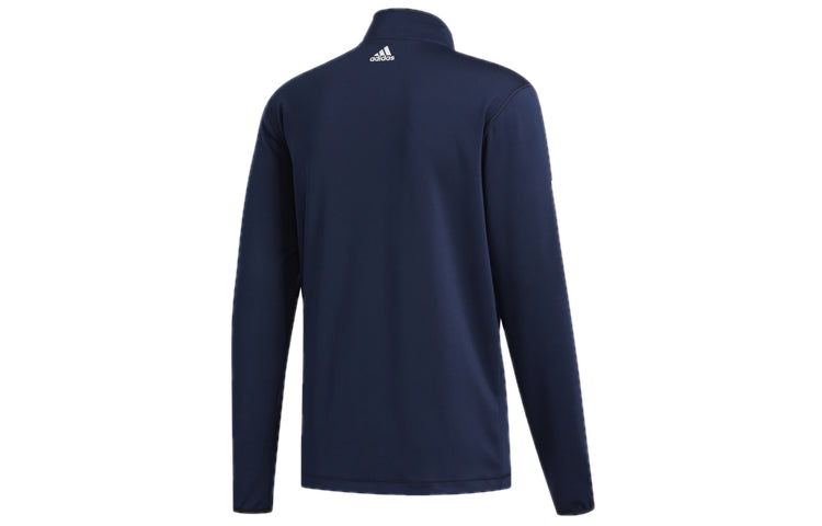 adidas Golf Sports Cardigan Long Sleeves Stand Collar Navy Blue FJ9981