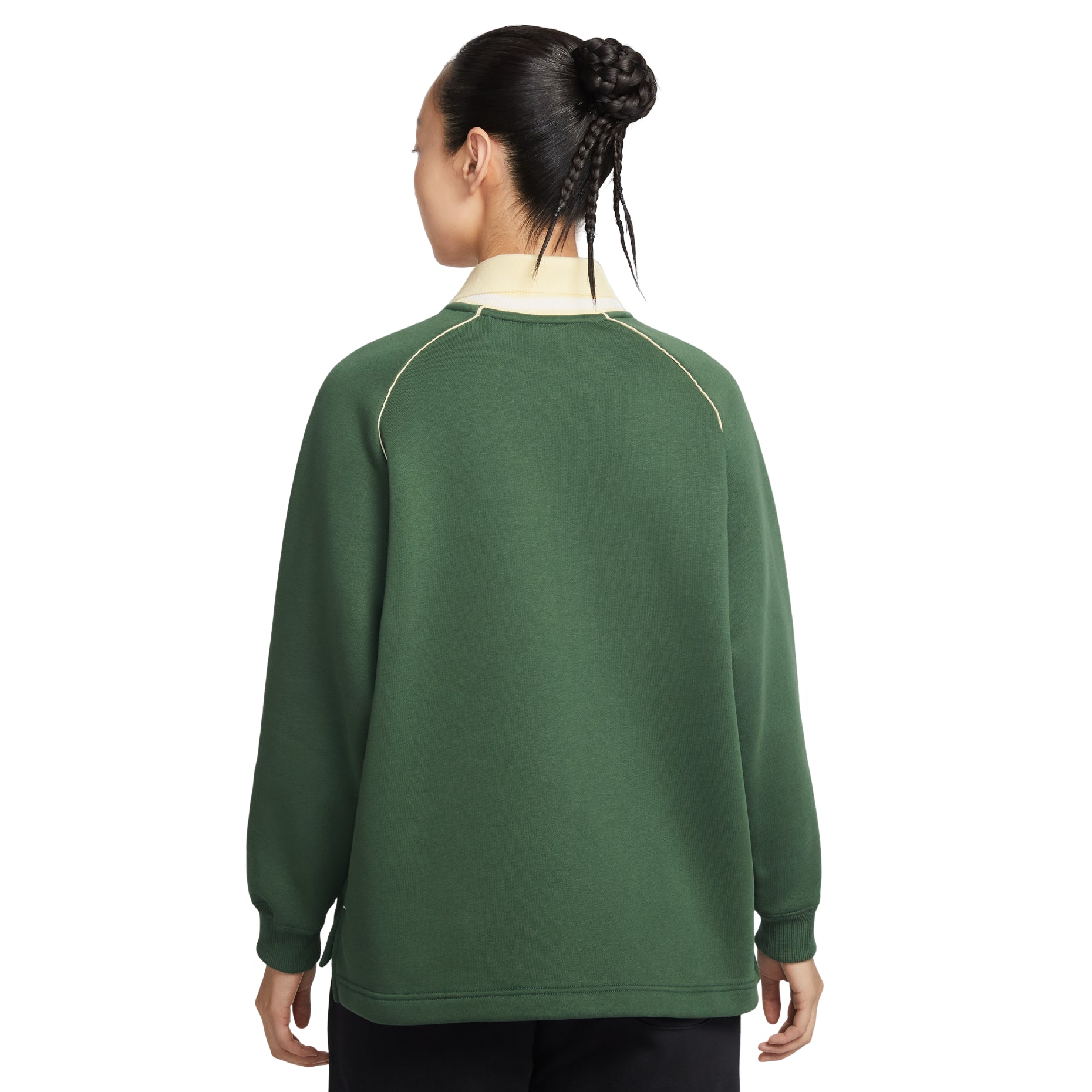 (WMNS) Nike Sportswear Phoenix Fleece Oversized Graphic Polo Top 'Fir Alabaster' IF0257-323