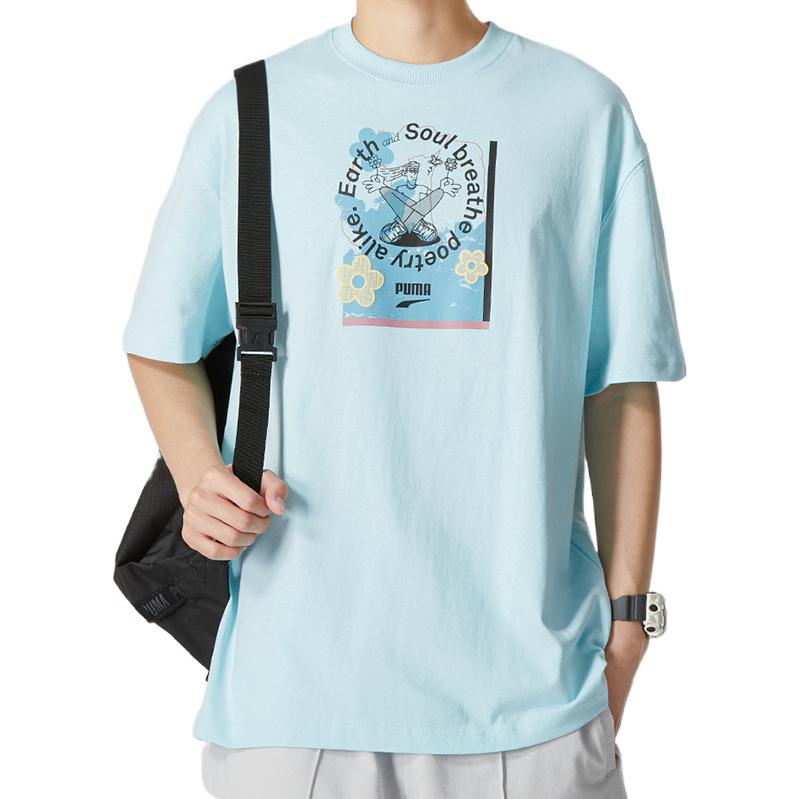 PUMA Downtown Graphic T-Shirt 'Blue' 537739-30