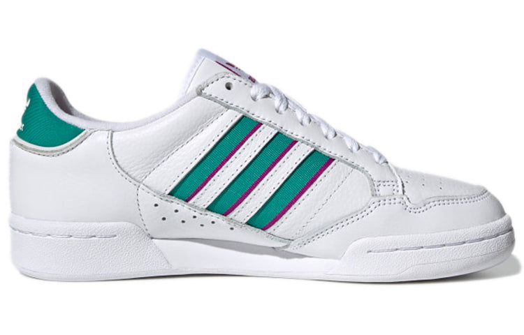 (WMNS) adidas Continental 80 Stripes 'White Glory Green Fuchsia' H04020