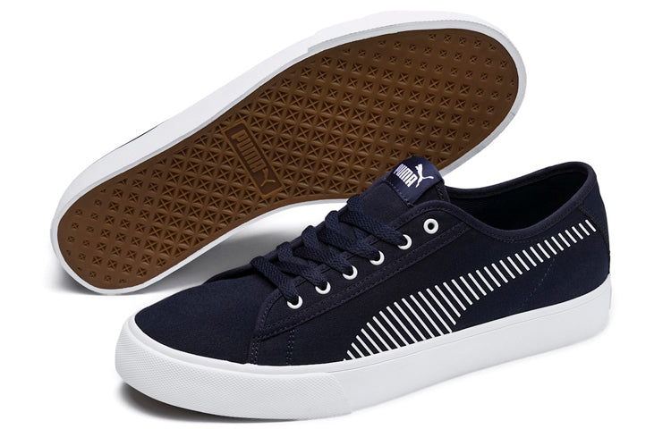 PUMA Bari Stylish Retro Low Top Casual Skate Shoes Unisex Navy Blue 369116-03