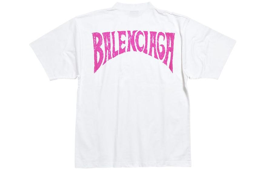 Balenciaga Hand-Drawn T-shirt Medium Fit 'White' 764235TPVU49601